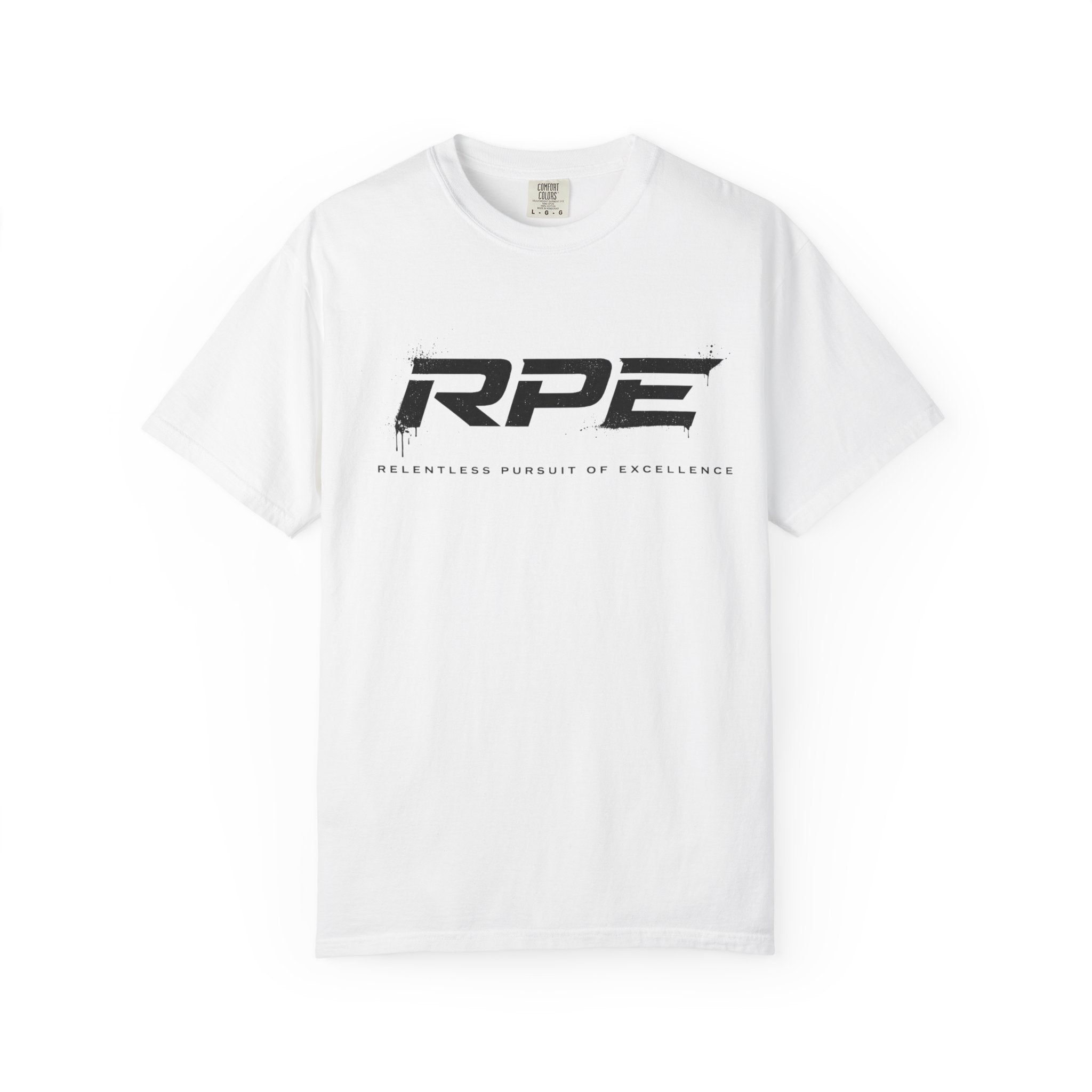 RPE logo tee T-Shirt | Athletic logo, minimalist black text
